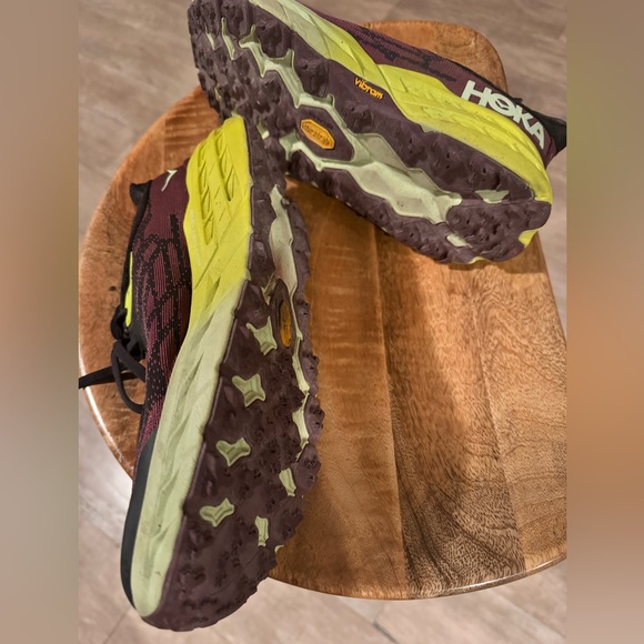 Hoka One One Speedgoat 5 Women’s Size 8 Blue/Primrose 1123158 💎EUC Worn ONLY 3 X - Picture 2 of 8